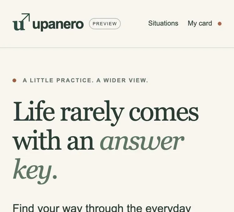 The Upanero preview on a phone